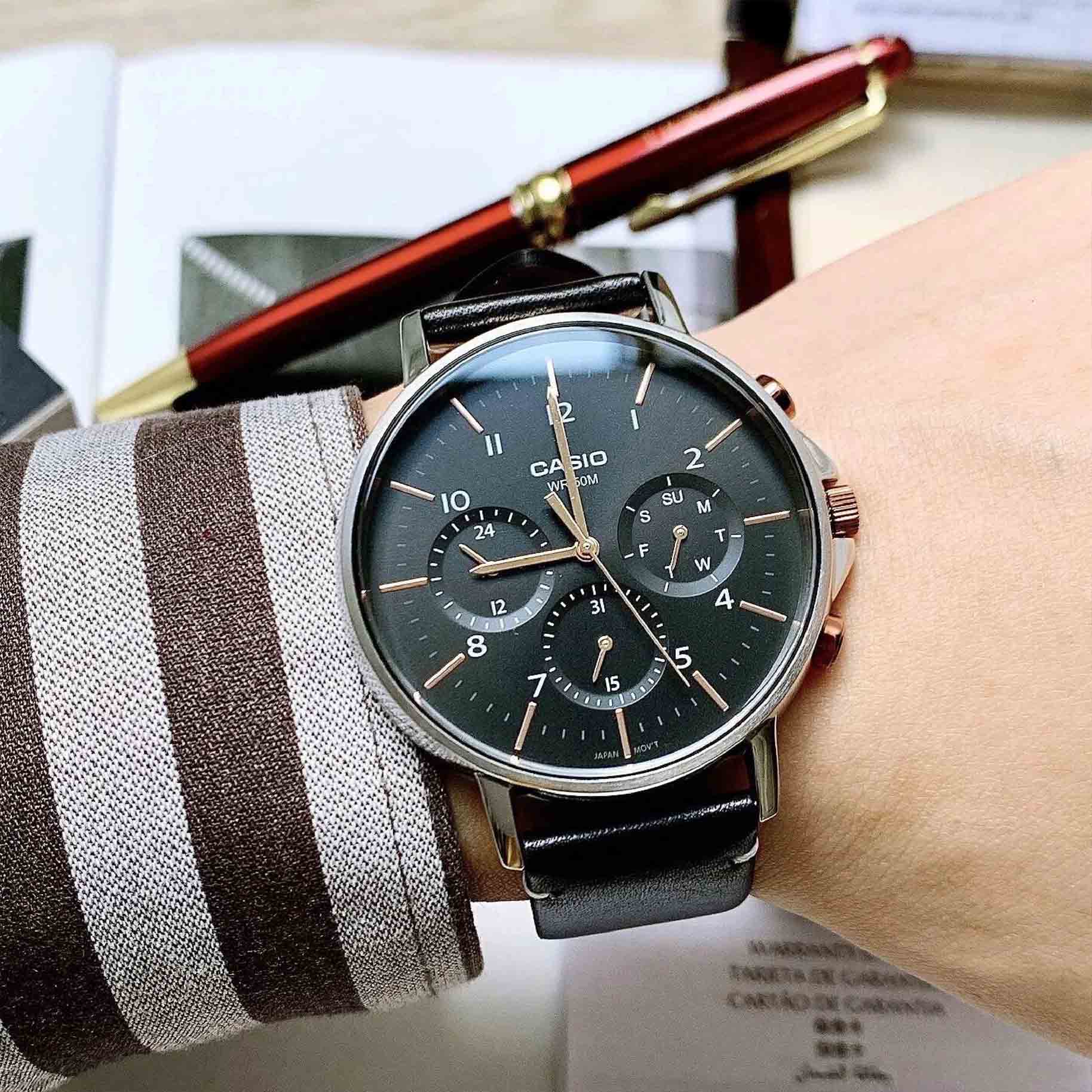 Casio Casio Collection MTP-E321L-1A , наручные мужские часы фото под углом