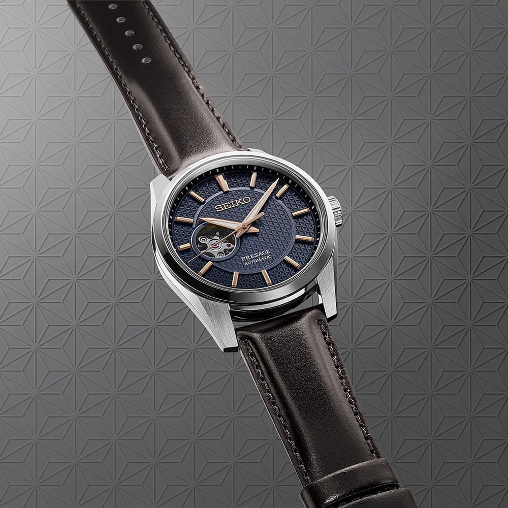 Seiko Seiko Presage Sharp Edged Series SPB311 мужские часы синий циферблат на запястье