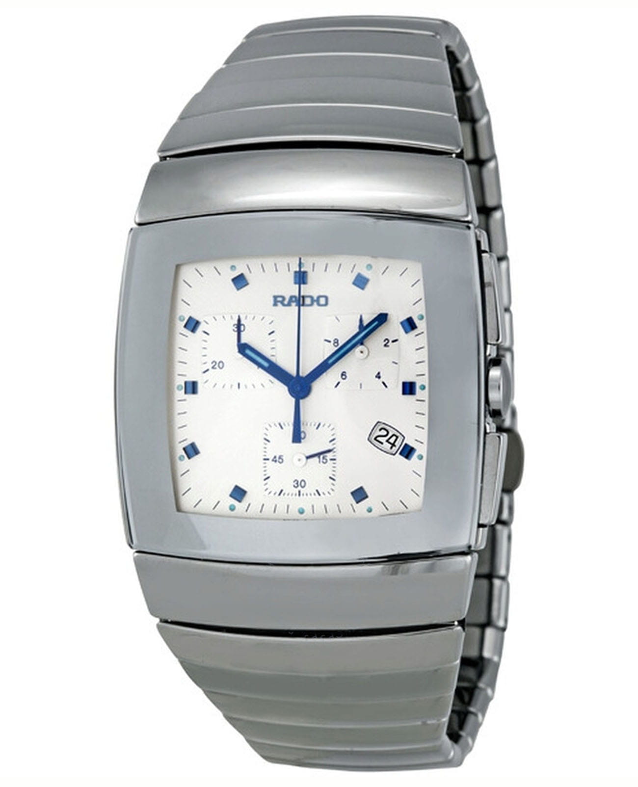 Rado Rado Sintra R13434112  R13434112 кварцевые женские часы синий циферблат, браслет керамика — вид спереди