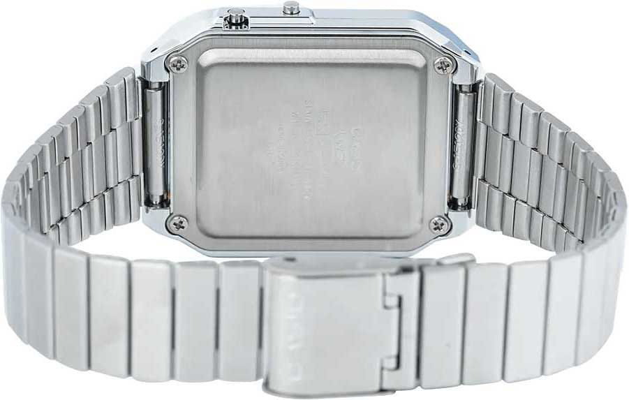 Casio Casio Vintage CA-500WE-7B, vintage япония мужские часы на браслете нержавеющая сталь боковой вид
