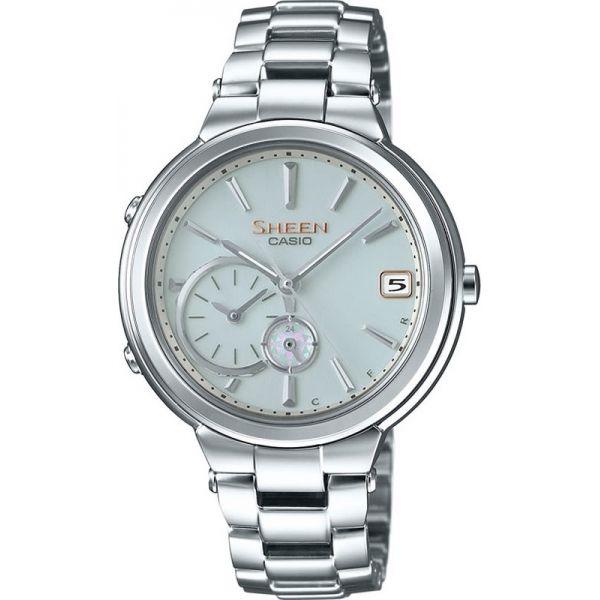 Casio Casio Sheen SHB-200D-7A  SHB-200D-7A кварцевые женские часы белый циферблат, браслет  — вид спереди