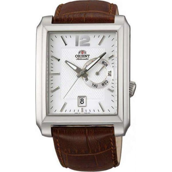 Orient Orient ESAE00BW (FESAE00BW)  FESAE00BW механические мужские часы серый циферблат, браслет кожа + текстиль — вид спереди