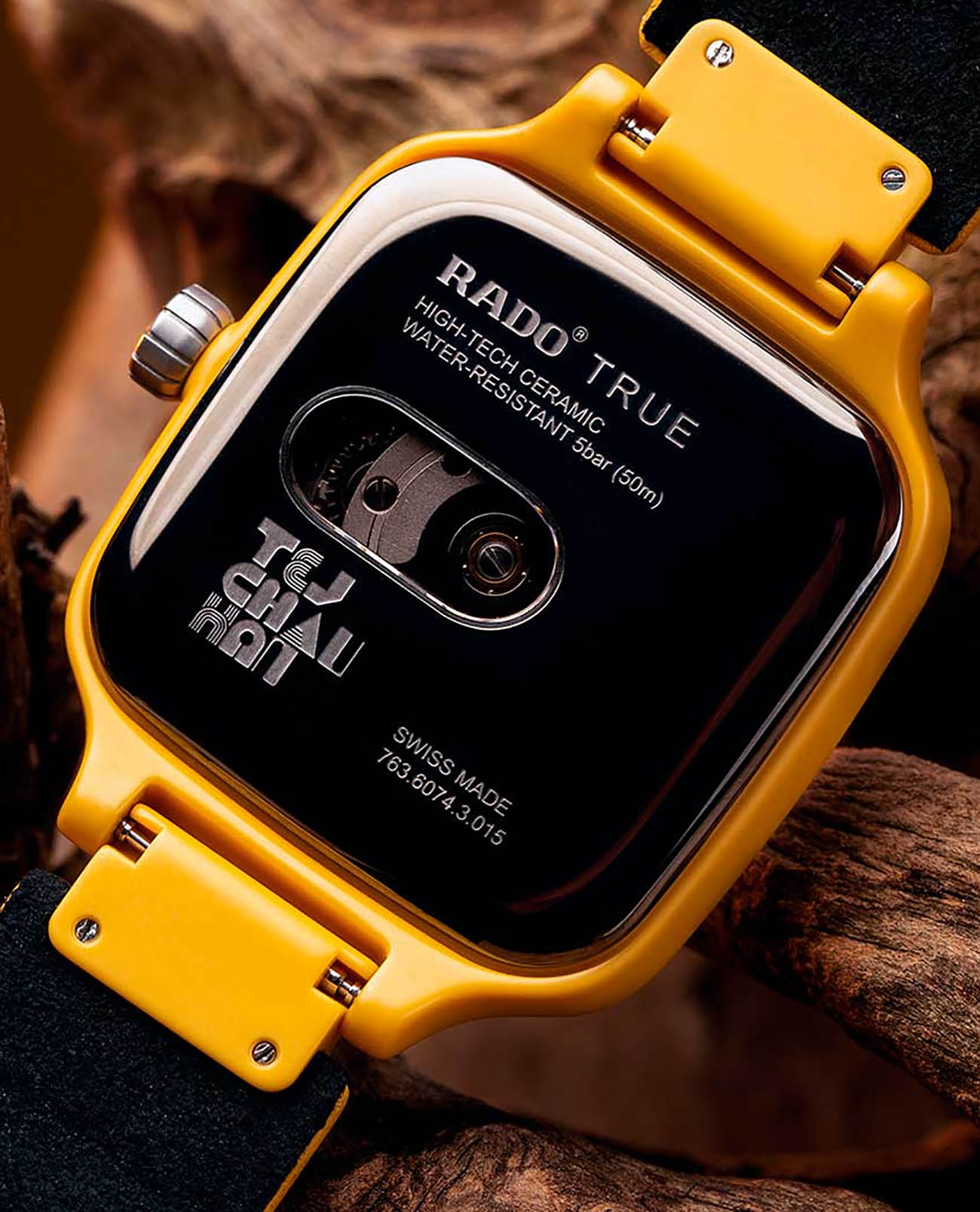 Rado Rado True Square Tej Chauhan R27074155 мужские часы черный циферблат на запястье