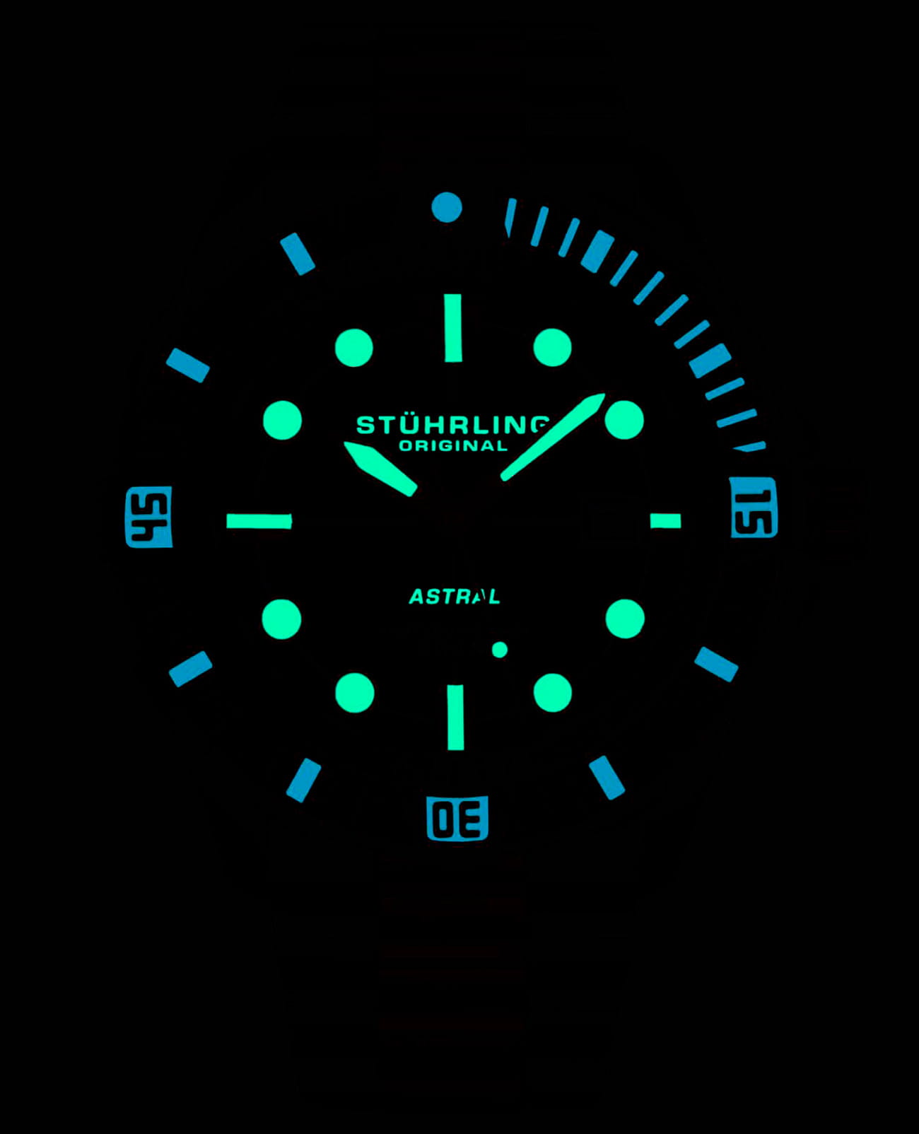 Stuhrling Stuhrling Aquadiver 1005.03,  сша мужские часы на браслете нержавеющая сталь боковой вид