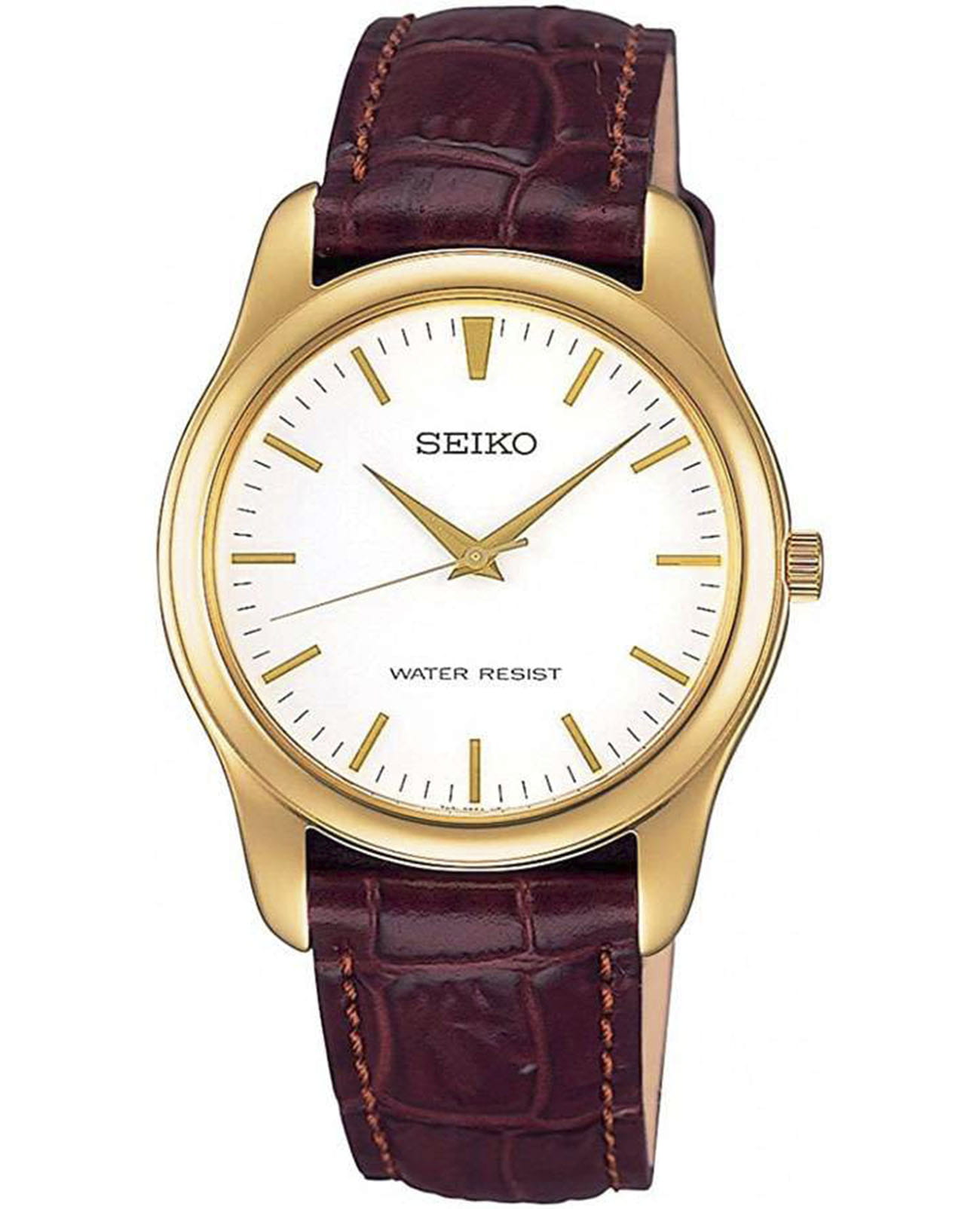 Seiko Seiko Spirit SCXP032  SCXP032 кварцевые женские часы белый циферблат, браслет кожаный — вид спереди