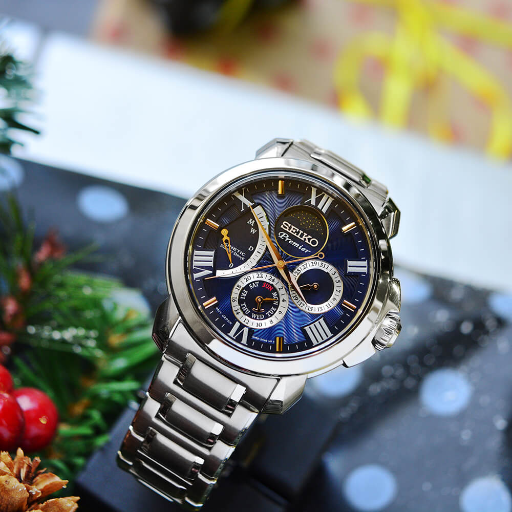 Оригинальные часы Seiko Seiko Premier SRX017P1 автокварц (кинетик) калибр механизма 5d88 общий вид