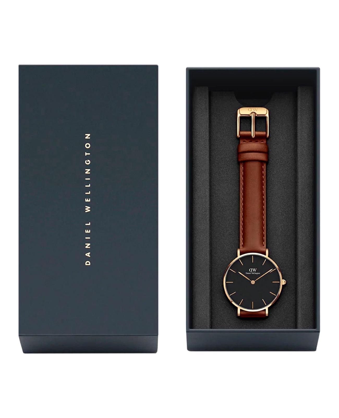 Daniel Wellington Daniel Wellington Petite DW00100548 кварцевые женские часы часы крупный план черный циферблата