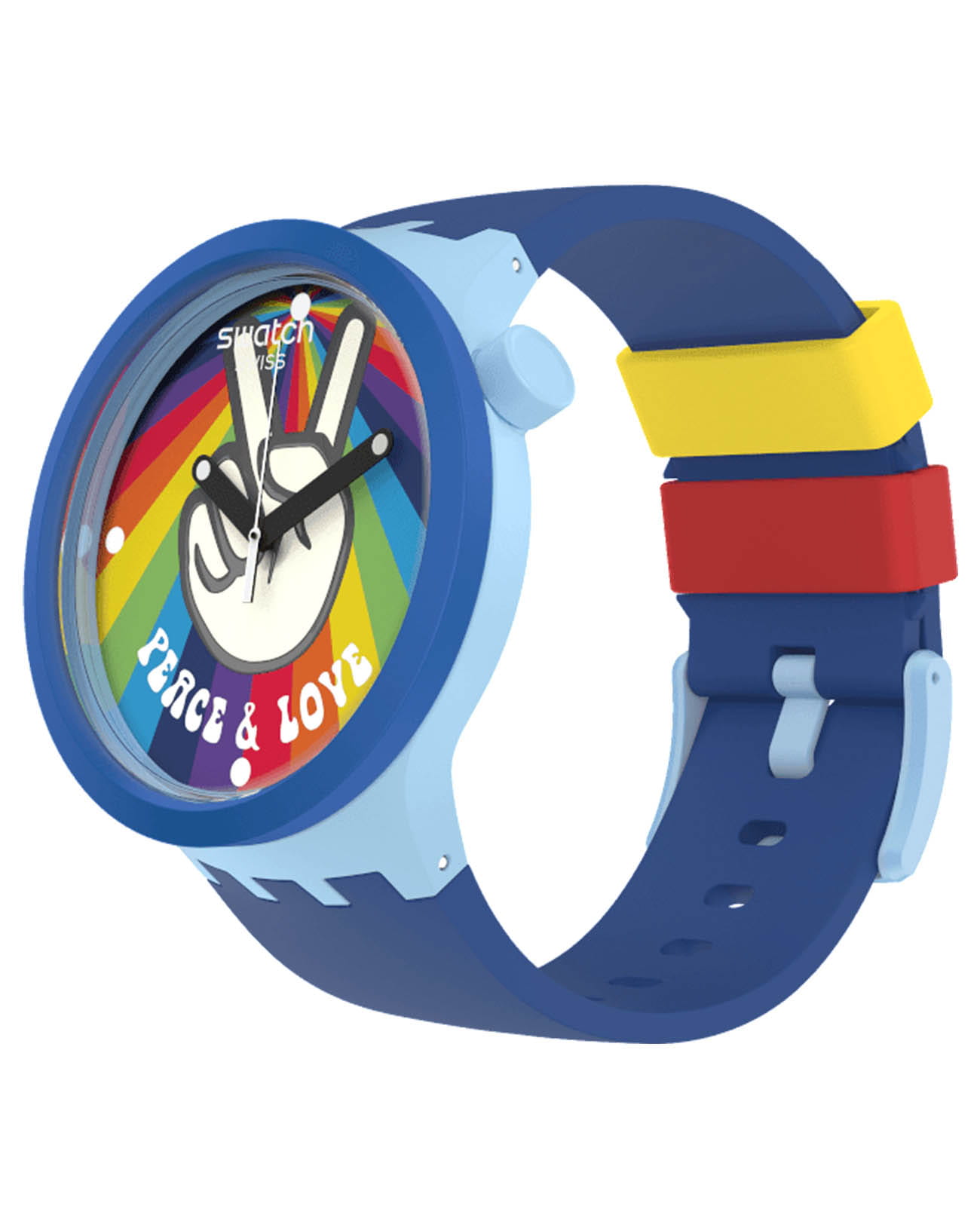 Swatch Swatch Big Bold Bioceramic SB03N105, big bold швейцария женские часы на браслете силикон боковой вид