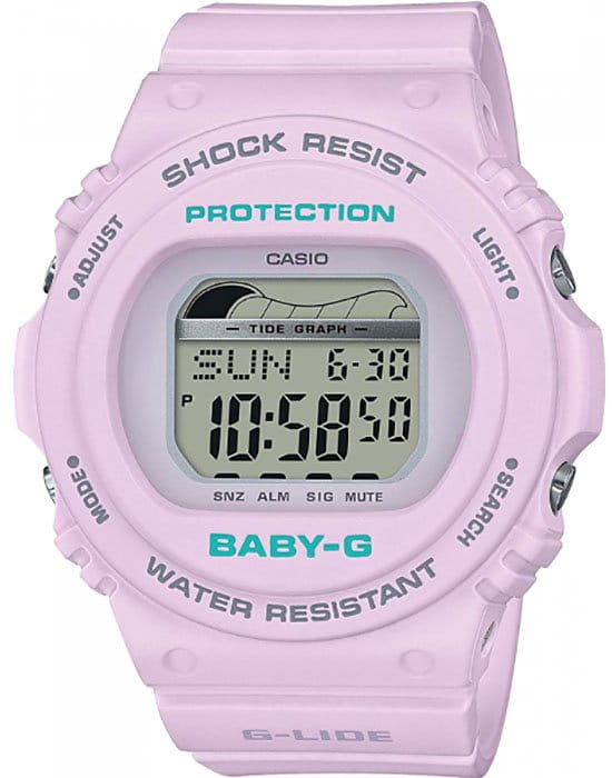 Casio Casio Baby-G BLX-570-6  BLX-570-6ER кварцевые женские часы серый циферблат, браслет пластик — вид спереди