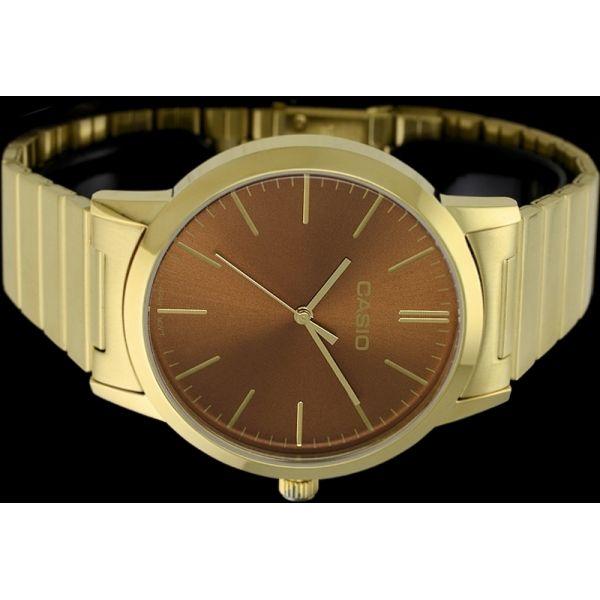 Casio Casio LTP-E118G-5AEF кварцевые женские часы часы крупный план коричневый циферблата