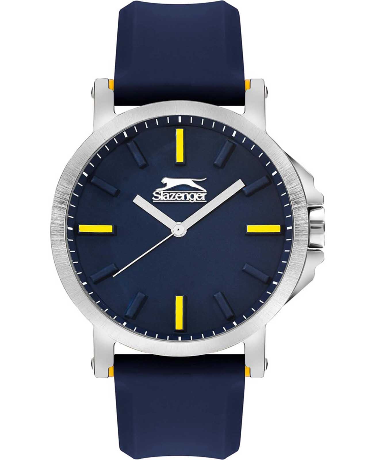 Slazenger Slazenger SL.09.2220.1.03  SL.09.2220.1.03 кварцевые мужские часы синий циферблат, браслет силикон — вид спереди