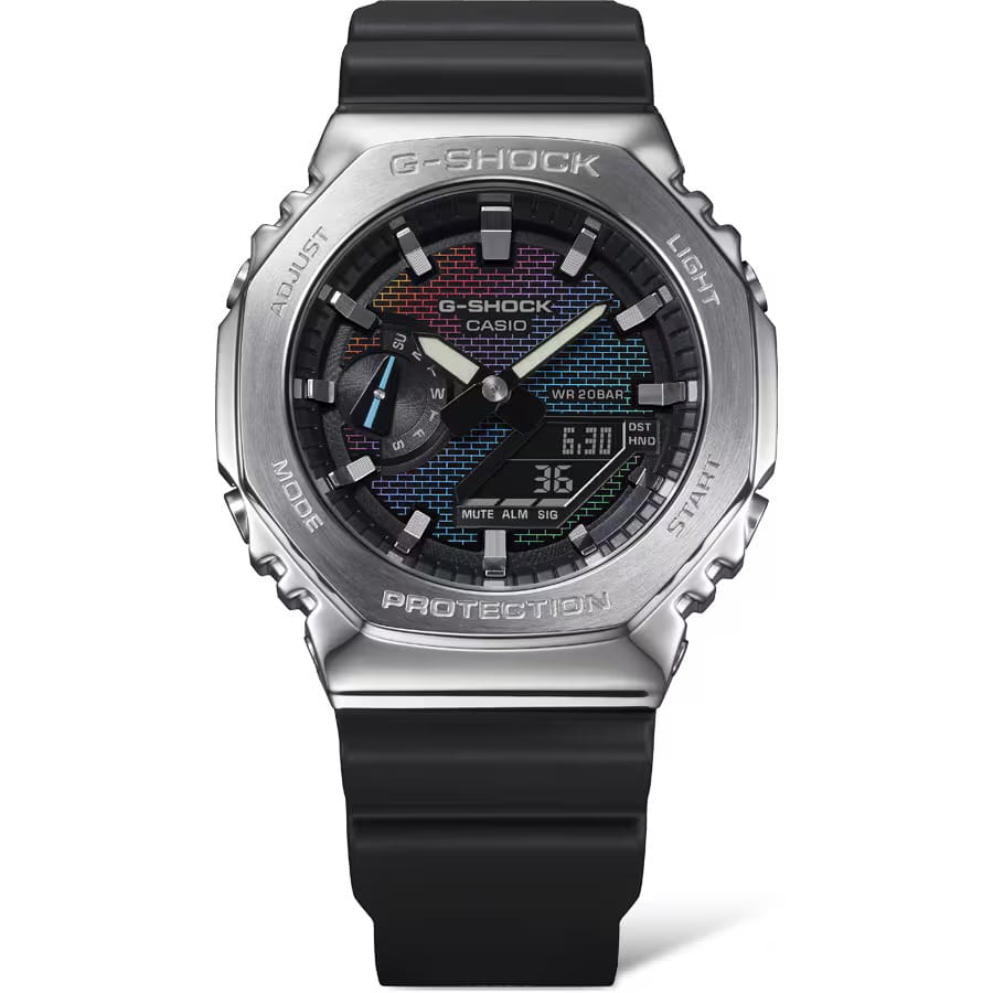 Casio Casio G-Shock GM-2100RW-1A, g-shock япония мужские часы на браслете пластик боковой вид