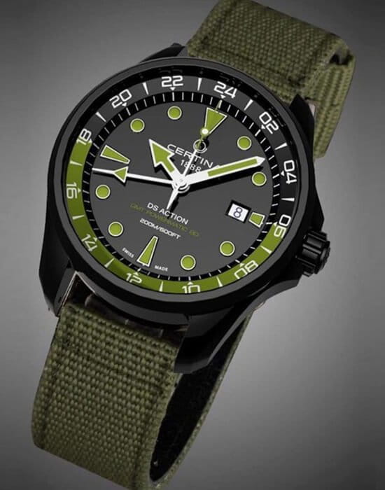 Certina Certina DS Action GMT C032.429.38.051.00 мужские часы черный циферблат на запястье