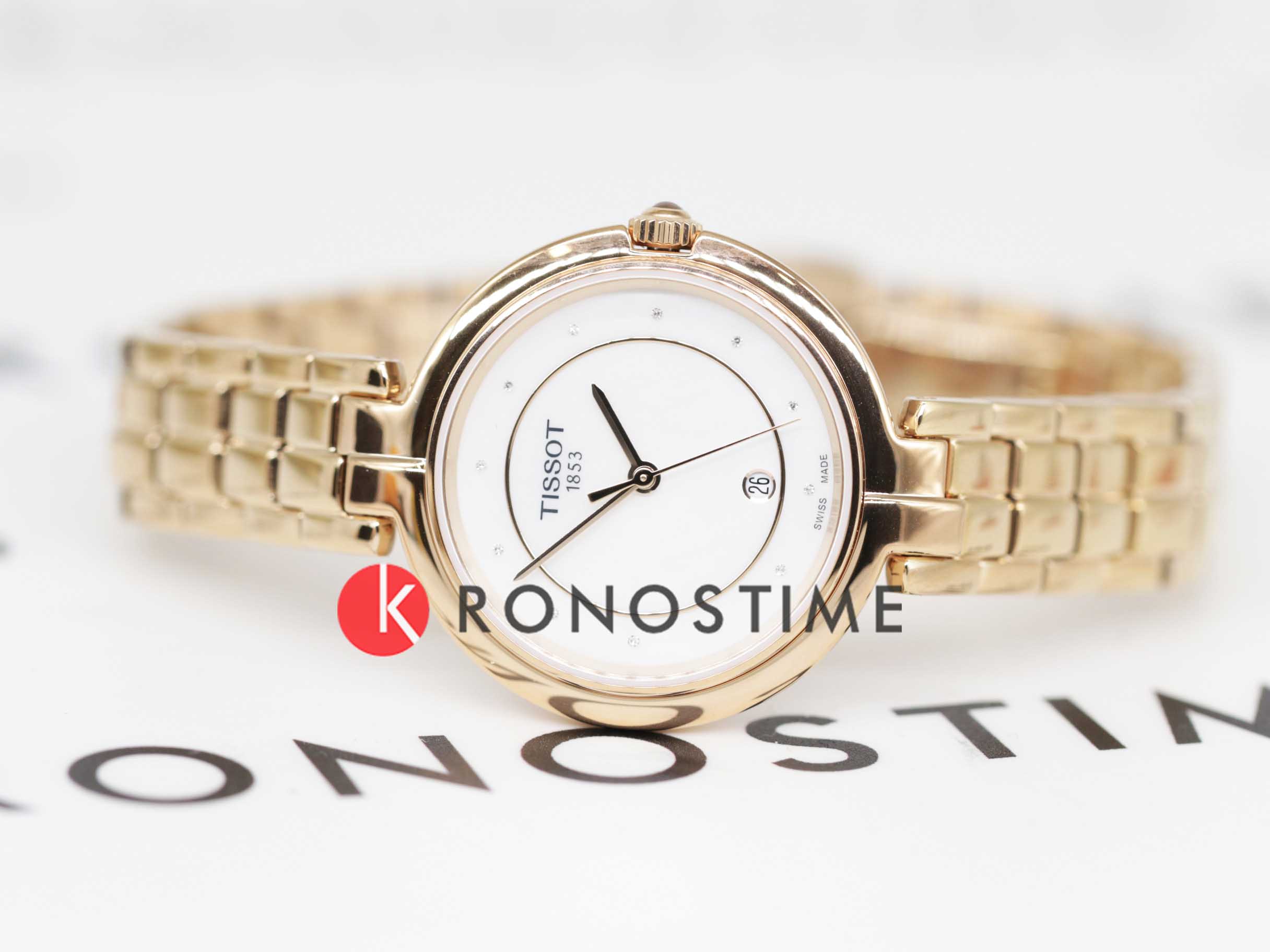 Tissot Tissot Flamingo T094.210.33.116.02 женские часы перламутровый циферблат на запястье