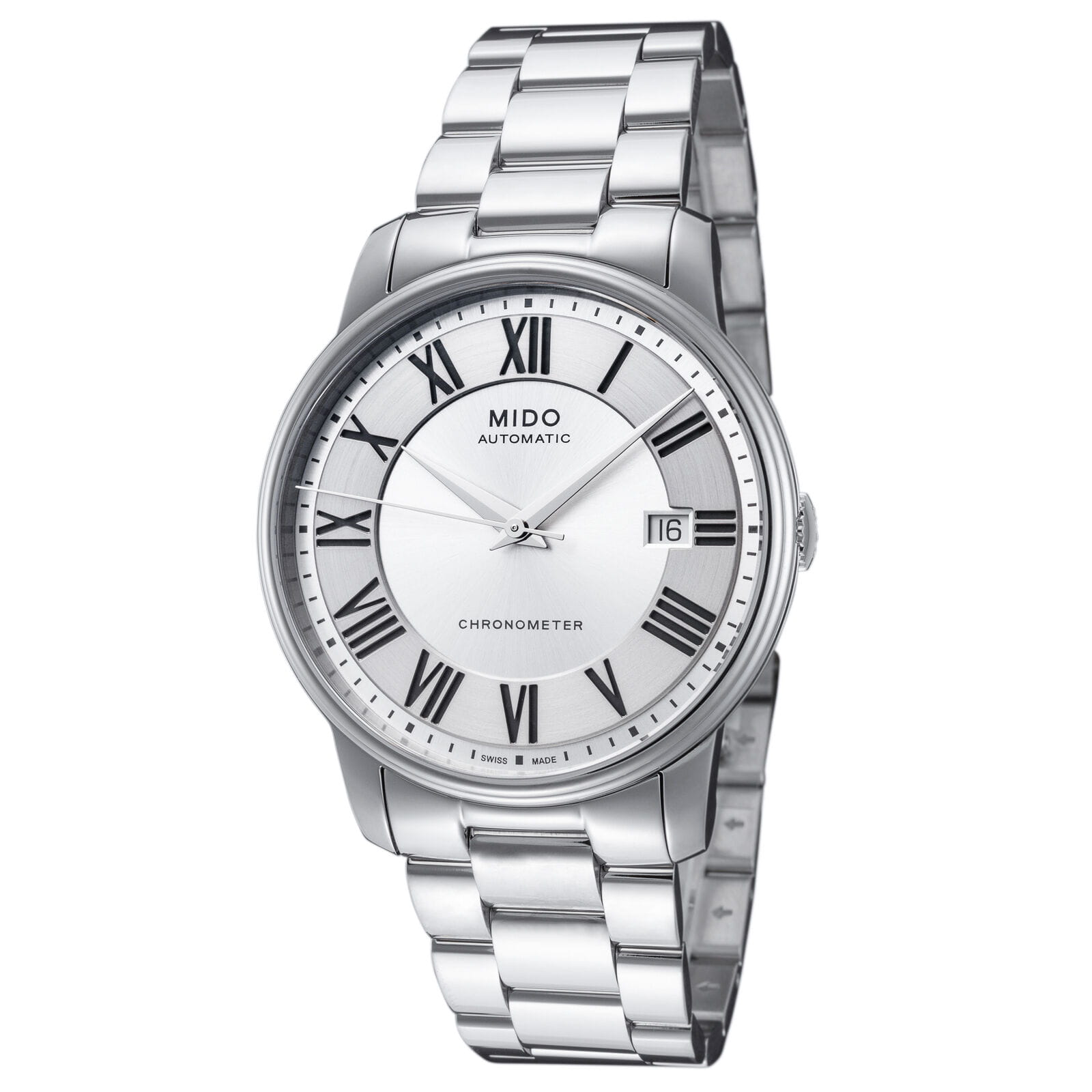 Оригинальные часы Mido Mido Baroncelli M010.408.11.033.09 механические калибр механизма eta 2836-2 общий вид