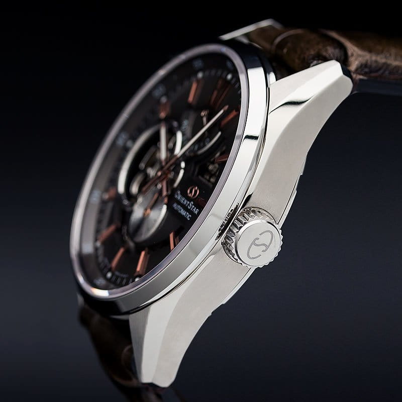 Orient Orient Star DK05004K (SDK05004K), star япония мужские часы на браслете кожаный боковой вид