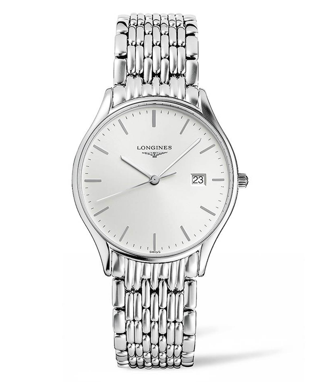 Longines Longines Lyre L4.759.4.72.6  L47594726 кварцевые женские часы белый циферблат, браслет нержавеющая сталь — вид спереди