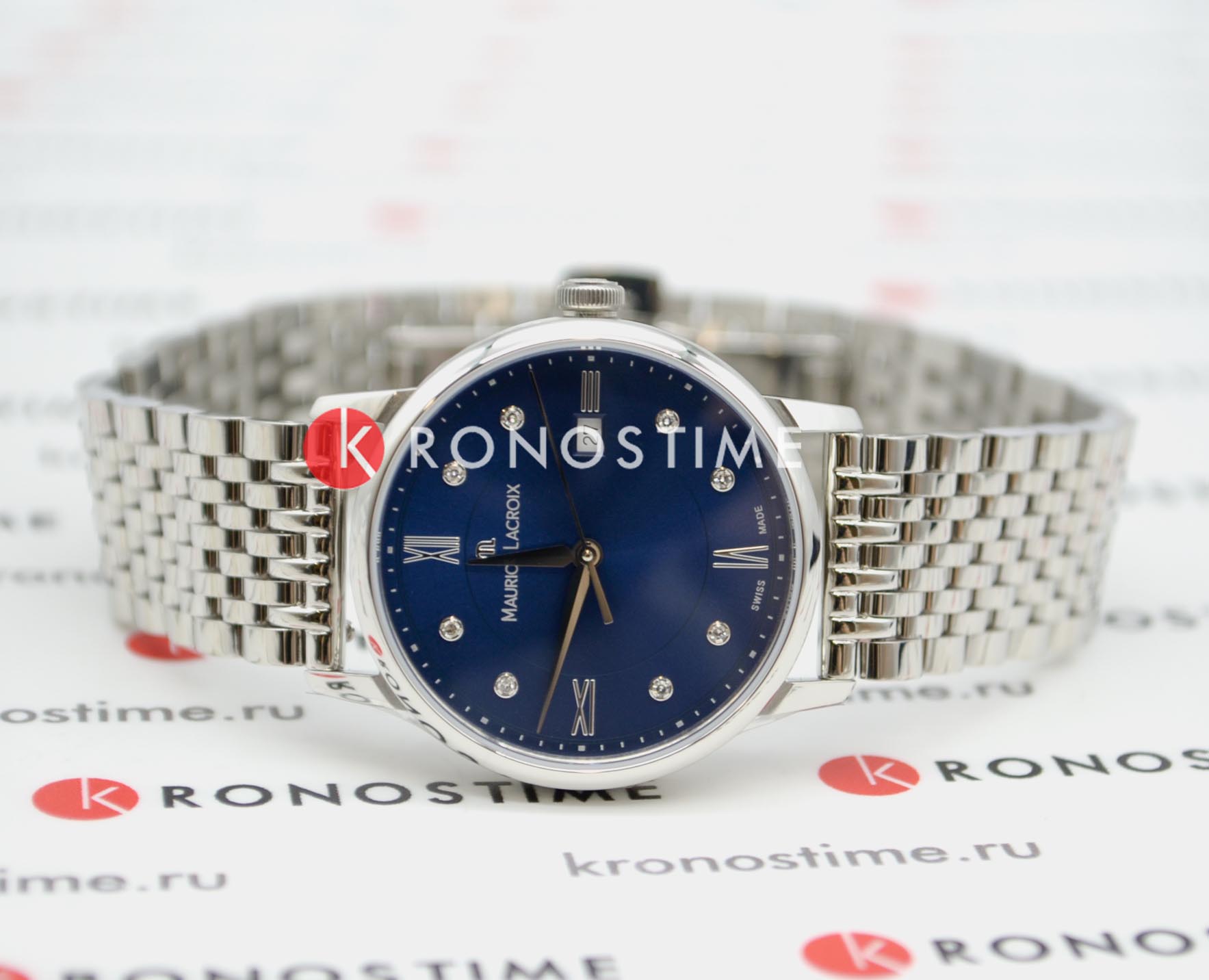 Оригинальные часы Maurice Lacroix Maurice Lacroix Eliros EL1094-SS002-450-1 кварцевые калибр механизма  общий вид