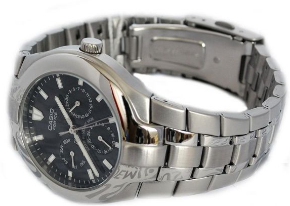 Casio Casio Edifice EF-304D-1A, edifice япония мужские часы на браслете нержавеющая сталь боковой вид
