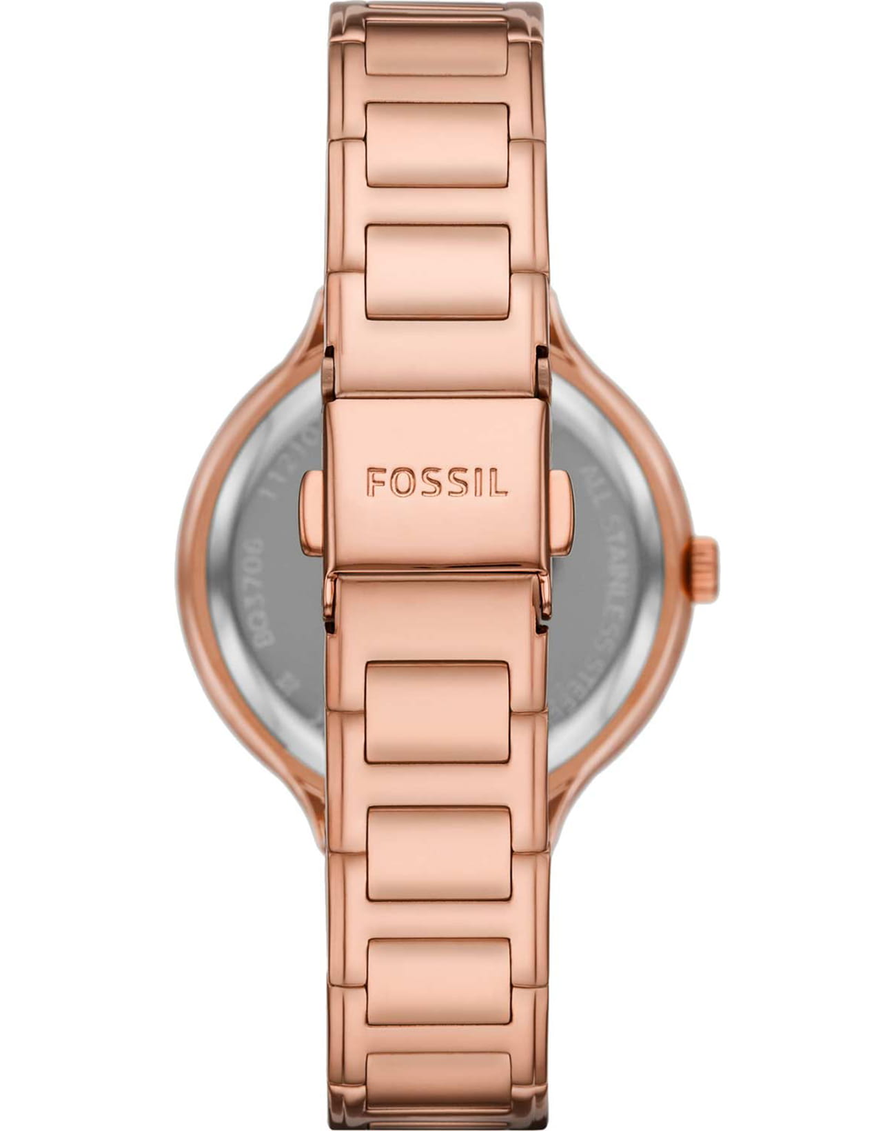 Fossil Fossil Georgia  BQ3706,  сша женские часы на браслете сталь с ip покрытием боковой вид