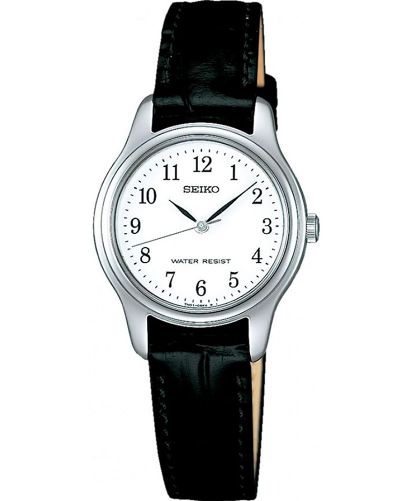 Seiko Seiko Spirit SSXP003  SSXP003 кварцевые женские часы серебристый циферблат, браслет кожаный — вид спереди