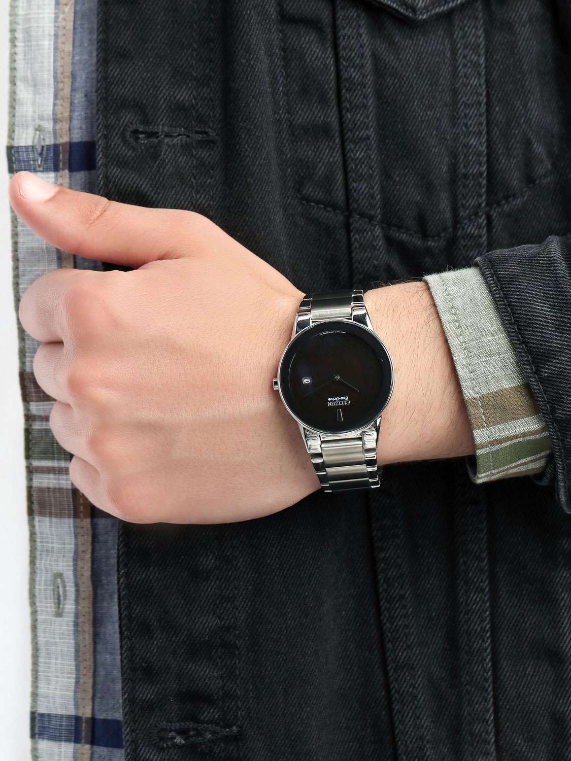 Citizen Citizen Eco-Drive Axiom AU1060-51E кварцевые мужские часы часы крупный план черный циферблата