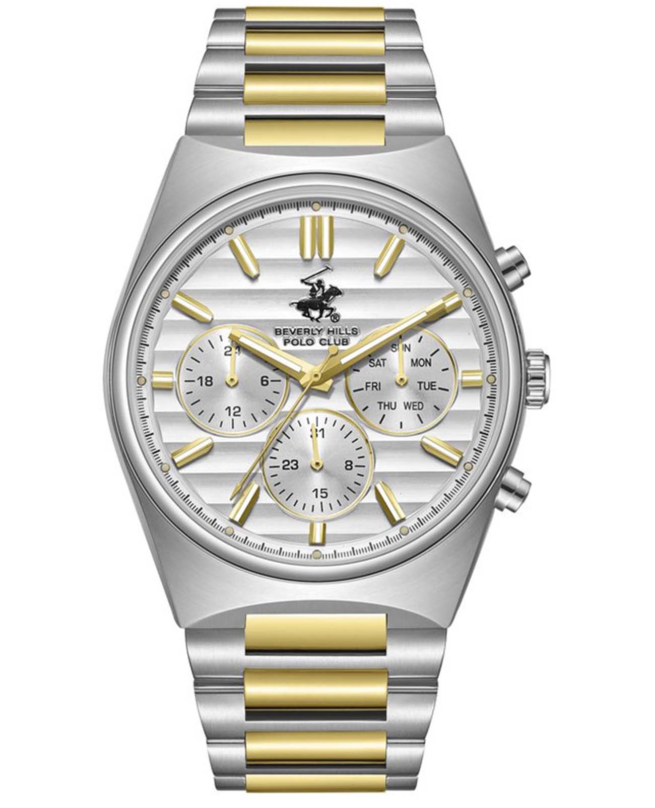Beverly Hills Polo Club Beverly Hills Polo Club BP3744X.330  BP3744X.330 кварцевые мужские часы  циферблат, браслет нержавеющая сталь с pvd-покрытием — вид спереди