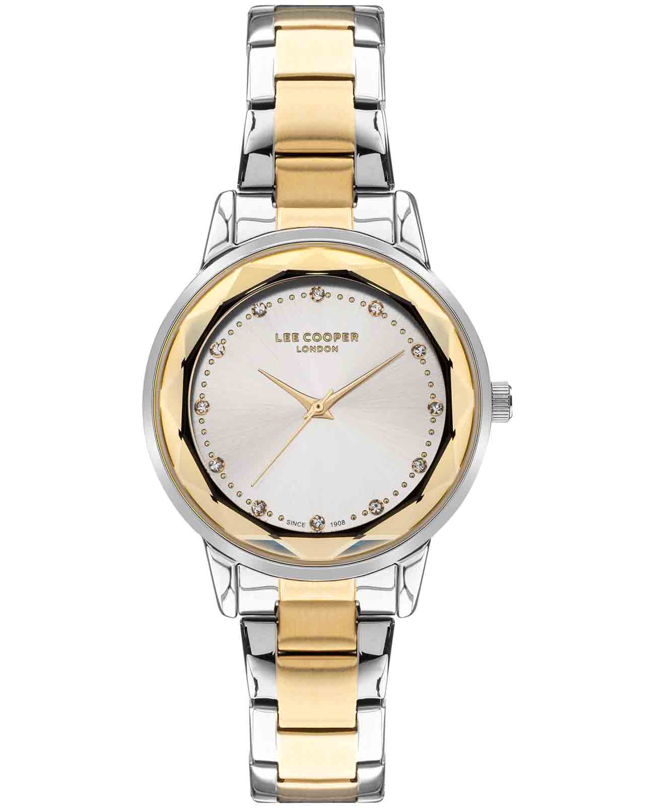 Lee Cooper Lee Cooper LC07501.230  LC07501.230 кварцевые женские часы серебристый циферблат, браслет нержавеющая сталь с ip-покрытием — вид спереди