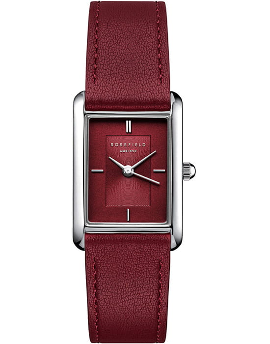 Rosefield Rosefield Heirloom HBBLS-H08  HBBLS-H08 кварцевые женские часы бордовый циферблат, браслет кожаный — вид спереди