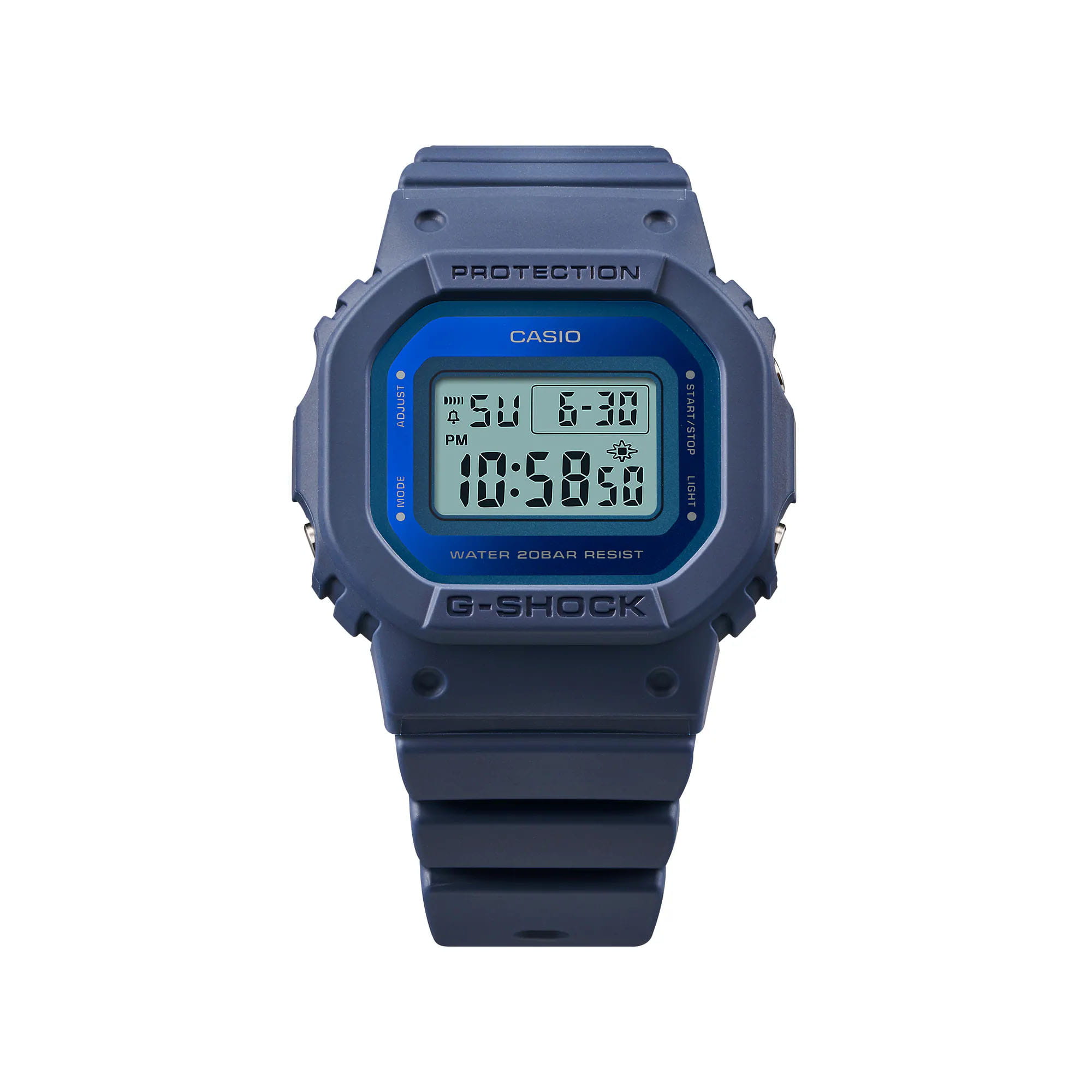 Casio Casio G-Shock GMD-S5600-2DR электронные мужские часы часы крупный план синий циферблата