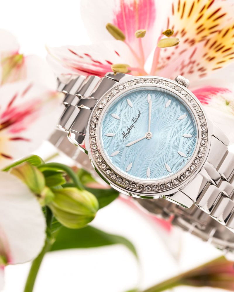 Mathey-Tissot Mathey-Tissot Artemis D10860AQBU,  швейцария женские часы на браслете нержавеющая сталь боковой вид