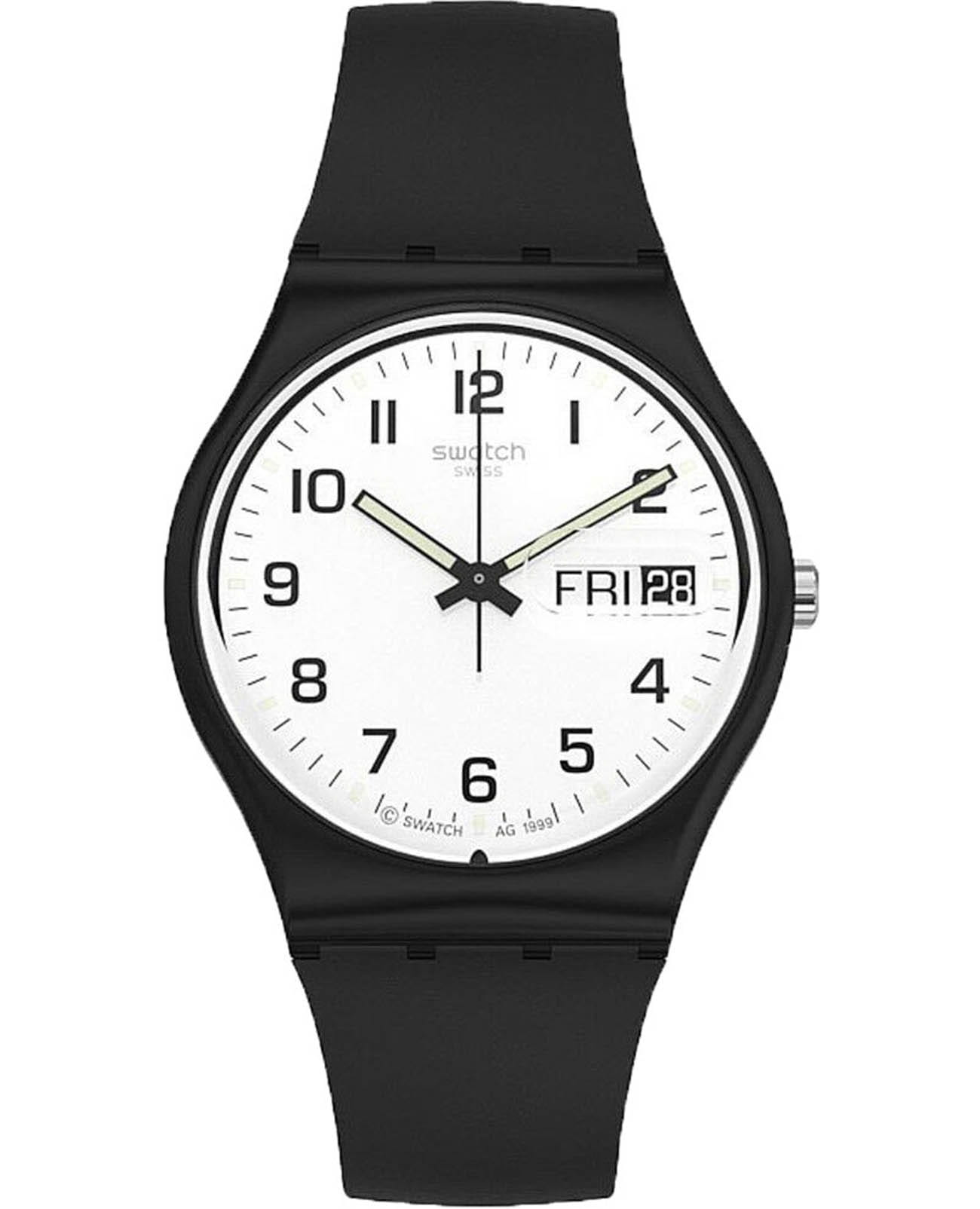 Swatch Swatch Gent Standard GB743-S26  GB743-S26 кварцевые женские часы белый циферблат, браслет пластик — вид спереди