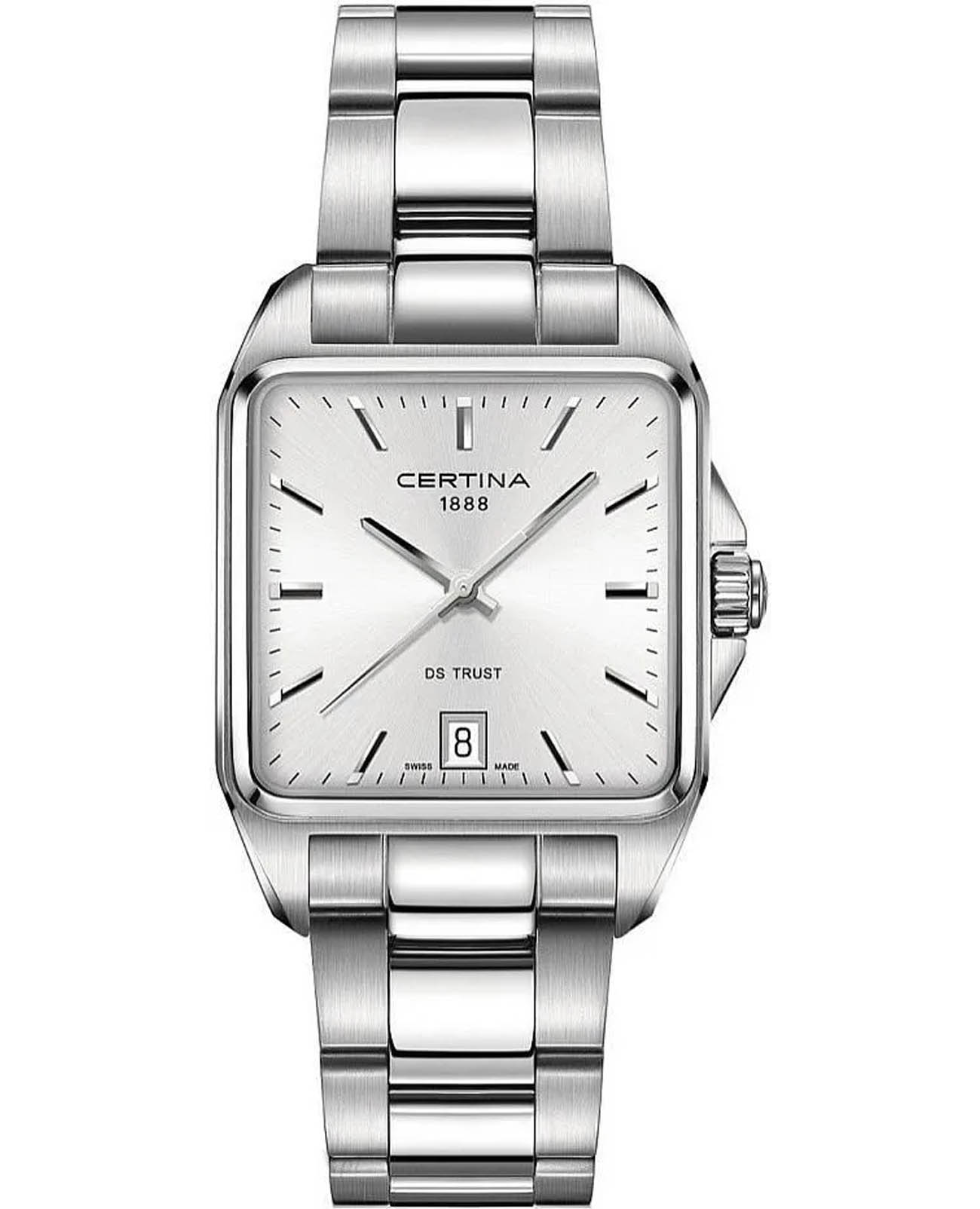 Certina Certina DS Trust C019.510.11.031.00  C0195101103100 кварцевые женские часы серебристый циферблат, браслет нержавеющая сталь — вид спереди