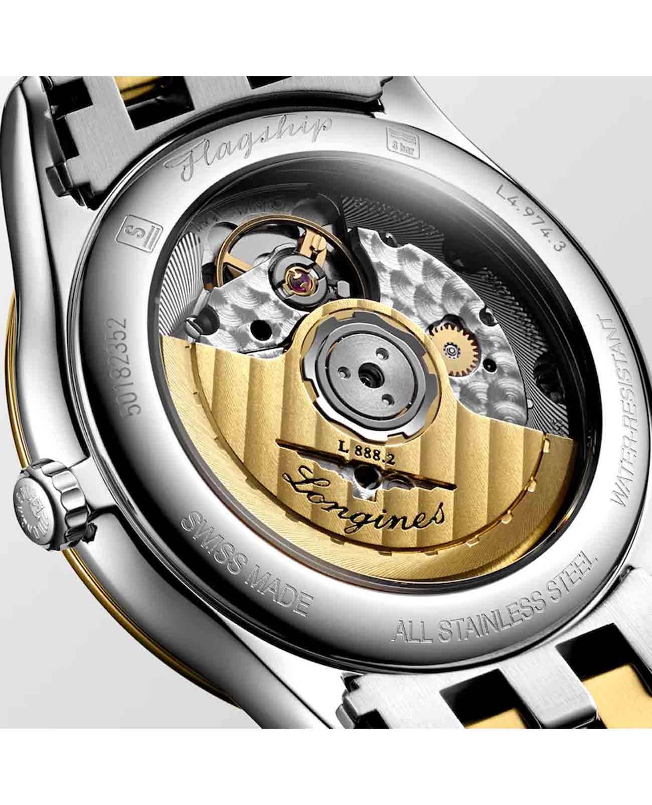 Longines Longines Flagship L4.974.3.21.7  - задняя крышка металл сталь корпуса, швейцария часы