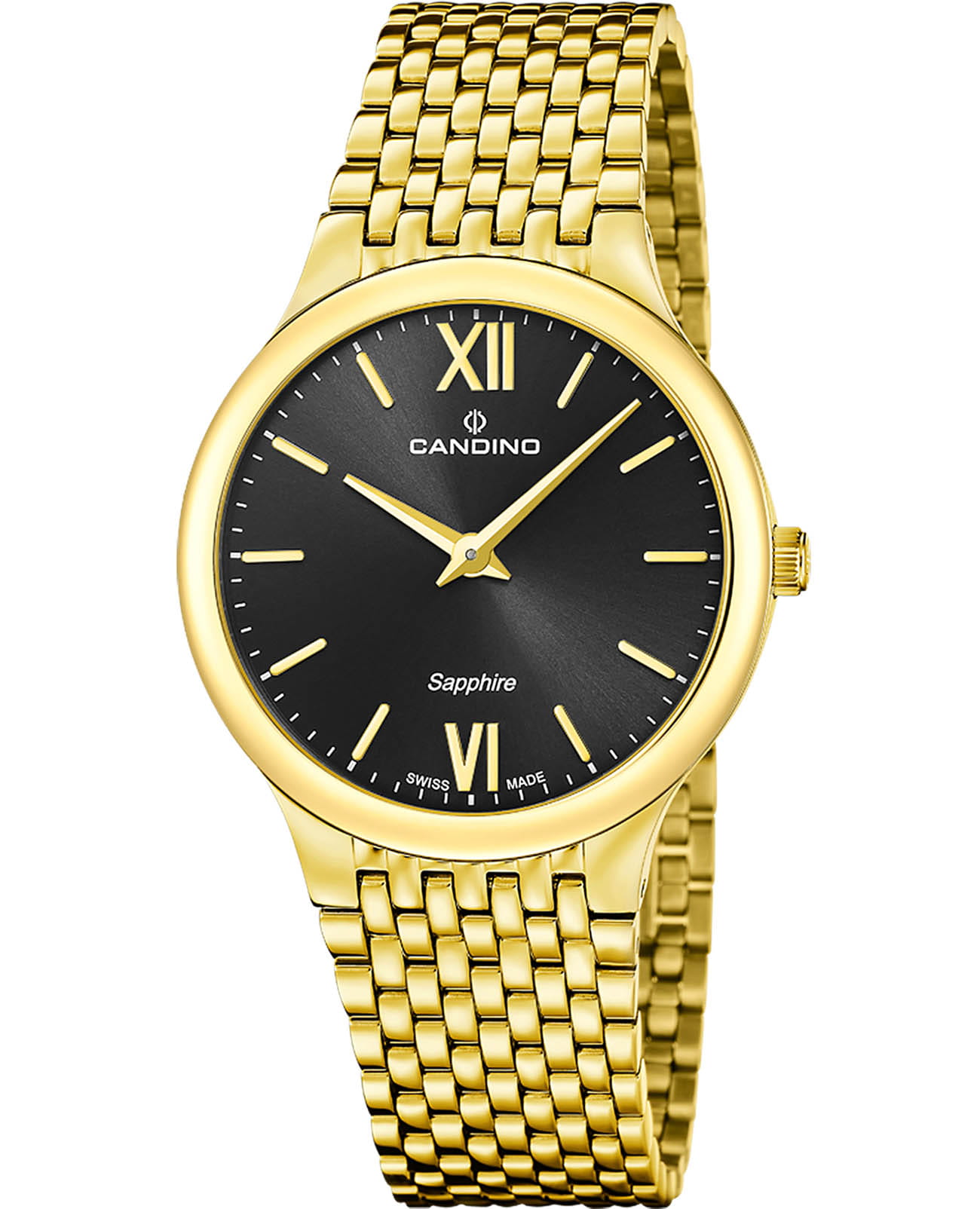 Candino Candino Series 1947 C4790/4  C4790/4 кварцевые мужские часы черный циферблат, браслет нержавеющая сталь с pvd-покрытием — вид спереди