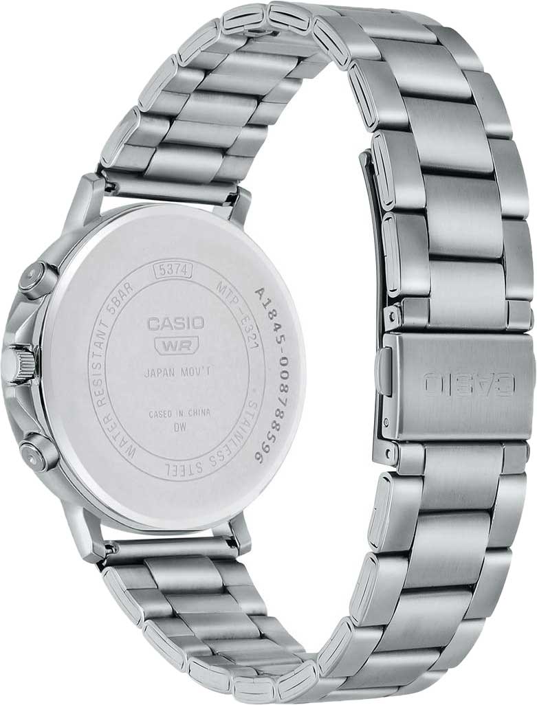 Casio Casio Collection MTP-E321D-1AVDF (MTP-E321D-1A), collection япония мужские часы на браслете нержавеющая сталь боковой вид