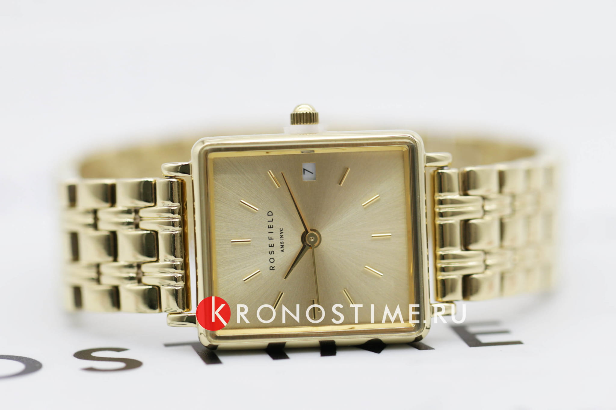 Оригинальные часы Rosefield Rosefield The Boxy XS QCGSG-Q048 кварцевые калибр механизма  общий вид