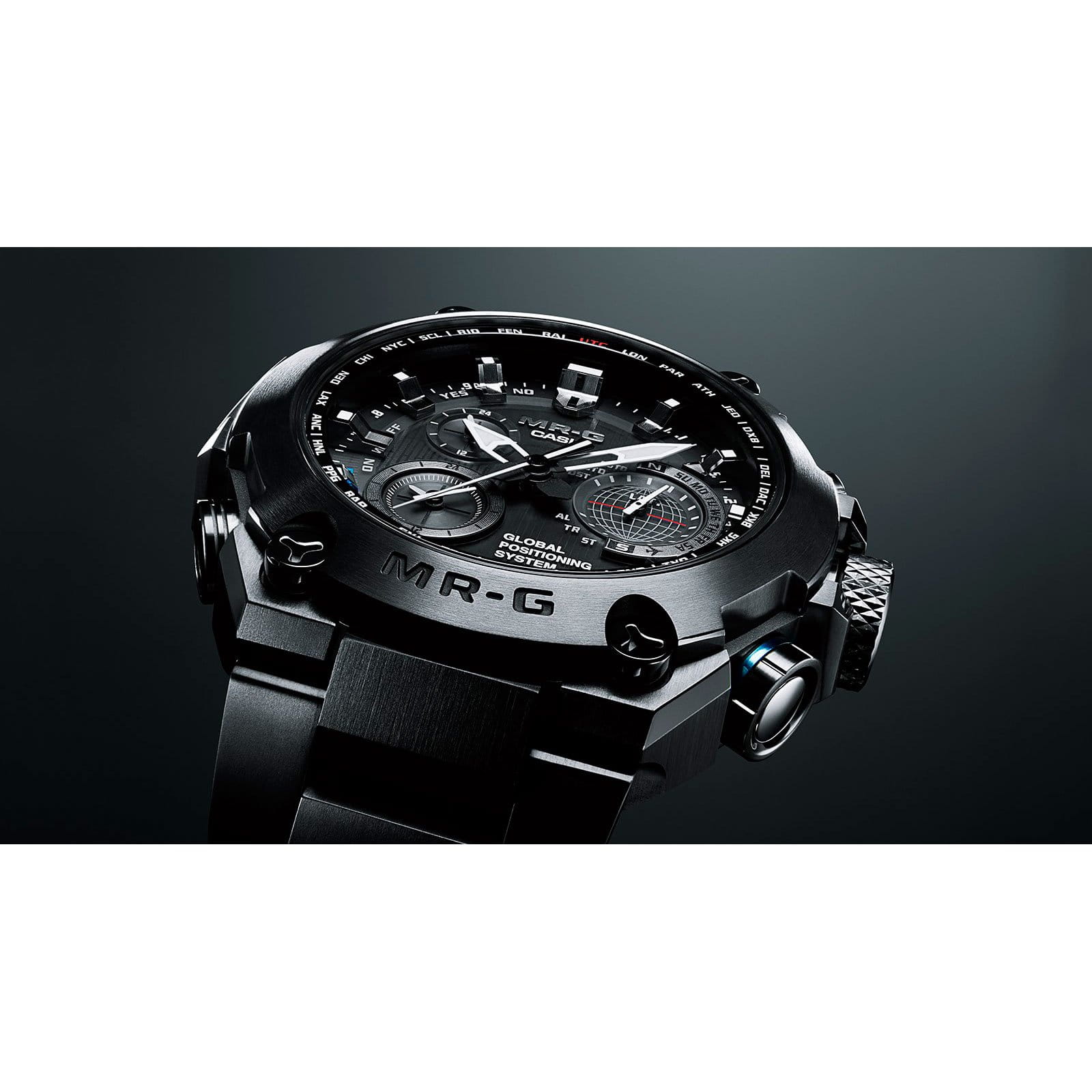 Casio Casio G-Shock MRG-G1000B-1A, g-shock япония мужские часы на браслете 18-каратное желтое золото боковой вид