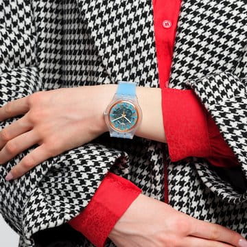 Swatch Swatch New Gent Swatch Pay! SVIK102-5300 женские часы прозрачный циферблат на запястье