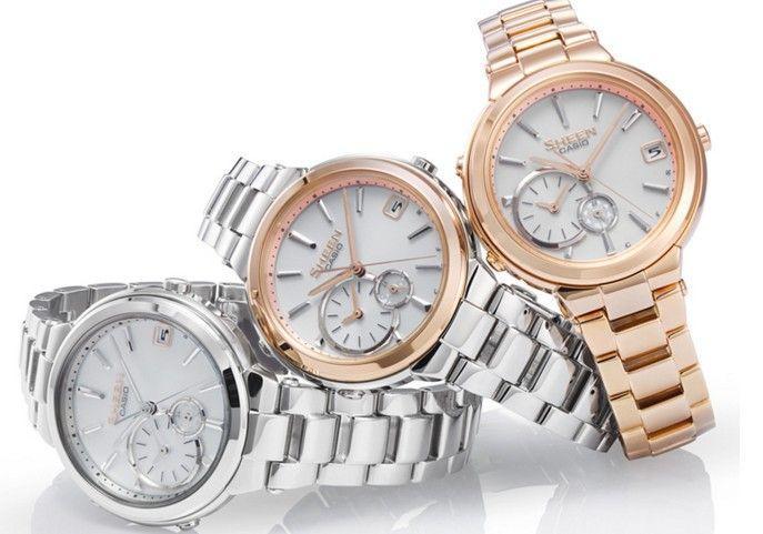 Casio Casio Sheen SHB-200D-7A, sheen япония женские часы на браслете  боковой вид