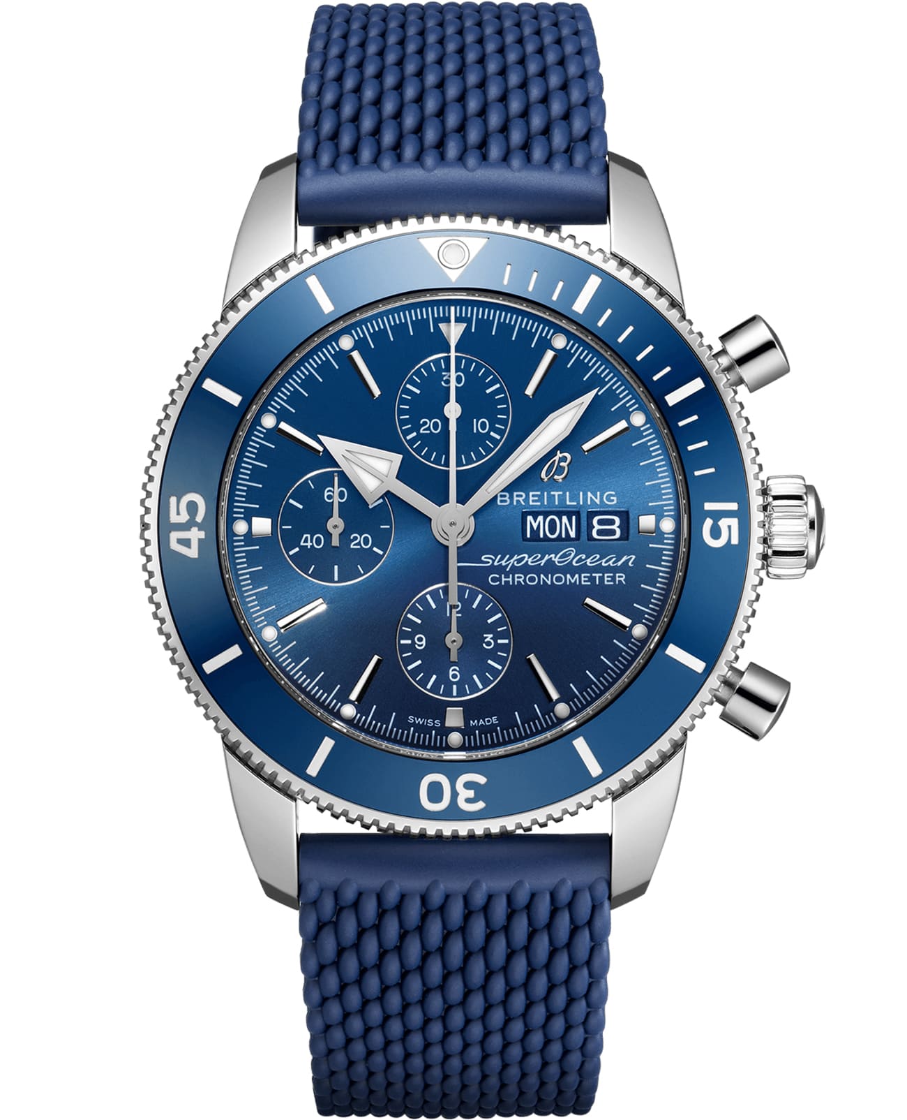 Breitling Breitling Superocean Heritage Chronograph 44 A13313161C1S1  A13313161C1S1 механические мужские часы черный циферблат, браслет нержавеющая сталь — вид спереди