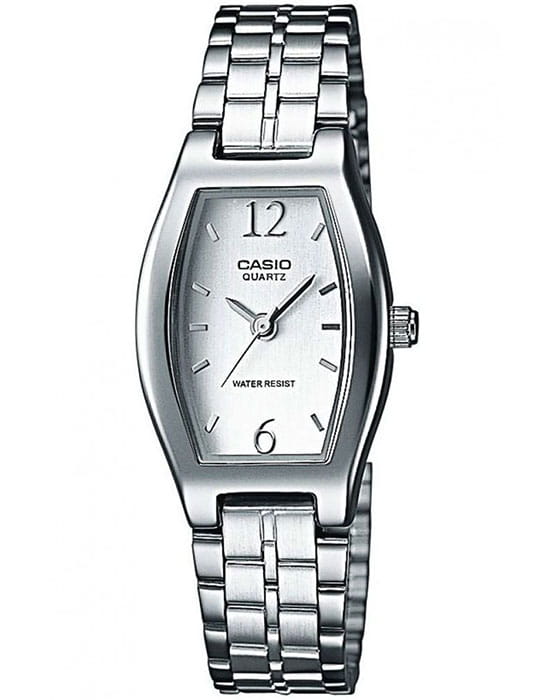 Casio Casio Collection LTP-1281PD-7A  LTP-1281PD-7A кварцевые женские часы серебристый циферблат, браслет нержавеющая сталь — вид спереди