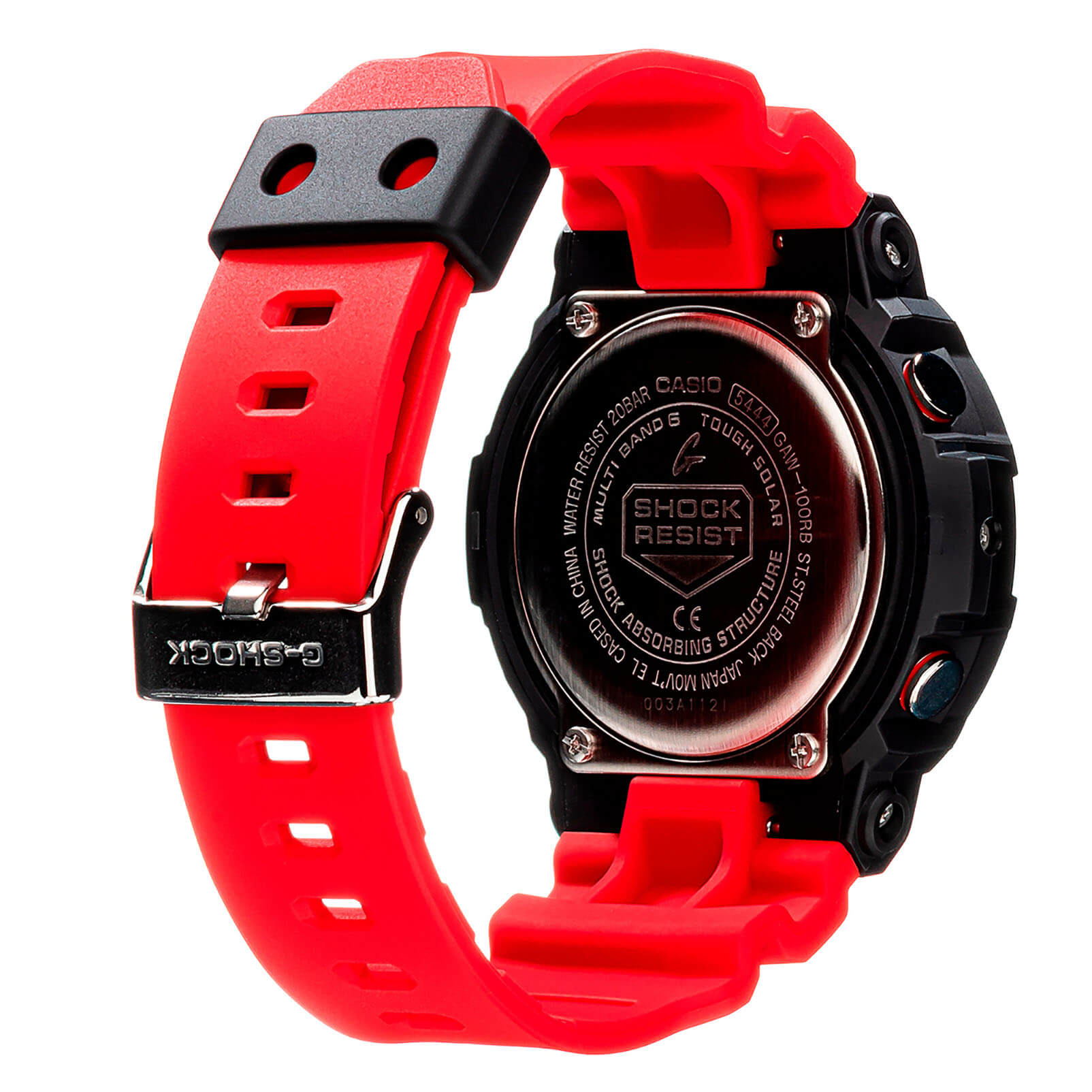 Casio Casio G-Shock GAW-100RB-1A, g-shock япония мужские часы на браслете пластик боковой вид