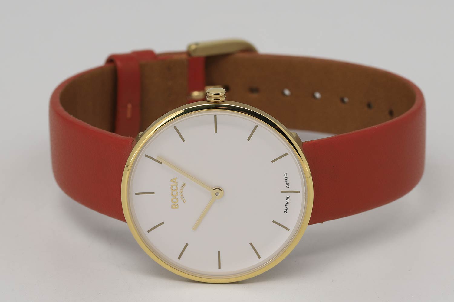 Boccia Titanium Boccia Titanium 3327-03,  германия женские часы на браслете кожаный боковой вид