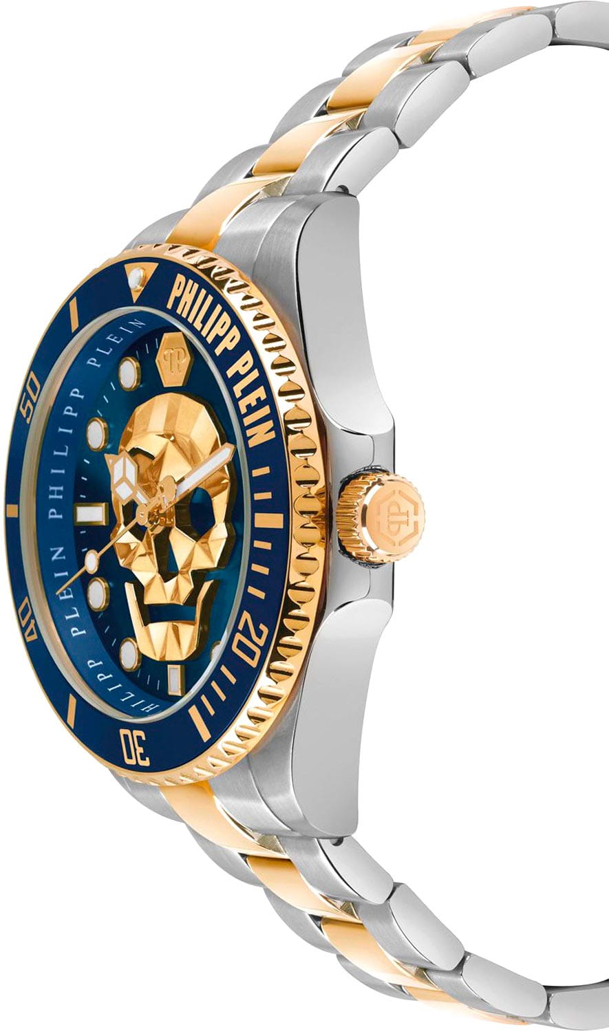 Philipp Plein Philipp Plein The Skull PWOAA0722, the skull германия мужские часы на браслете нержавеющая сталь с ip-покрытием боковой вид