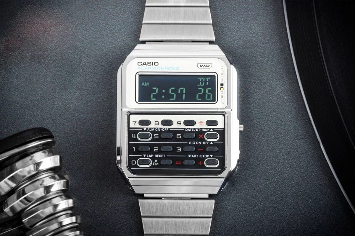 Casio Casio Vintage CA-500WE-7B мужские часы  циферблат на запястье
