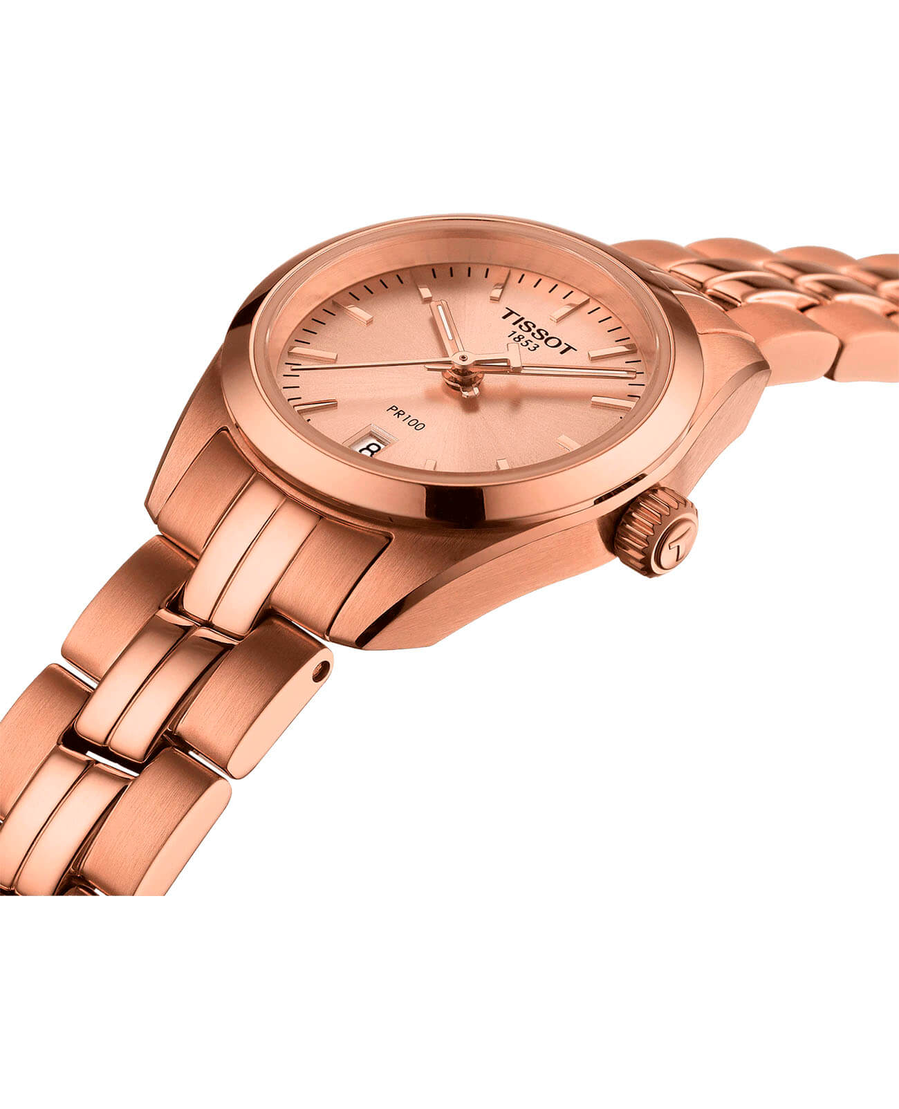 Tissot Tissot PR 100 Lady Small T101.010.33.451.00, t-classic швейцария женские часы на браслете сталь c pvd покрытием боковой вид