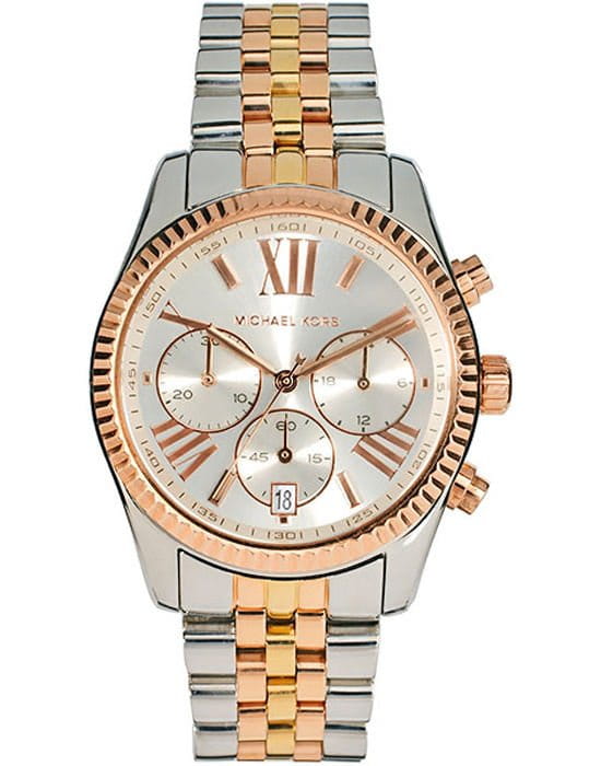 Michael Kors Michael Kors Ritz MK5735  MK5735 кварцевые женские часы шампань циферблат, браслет нержавеющая сталь + золото 18к — вид спереди