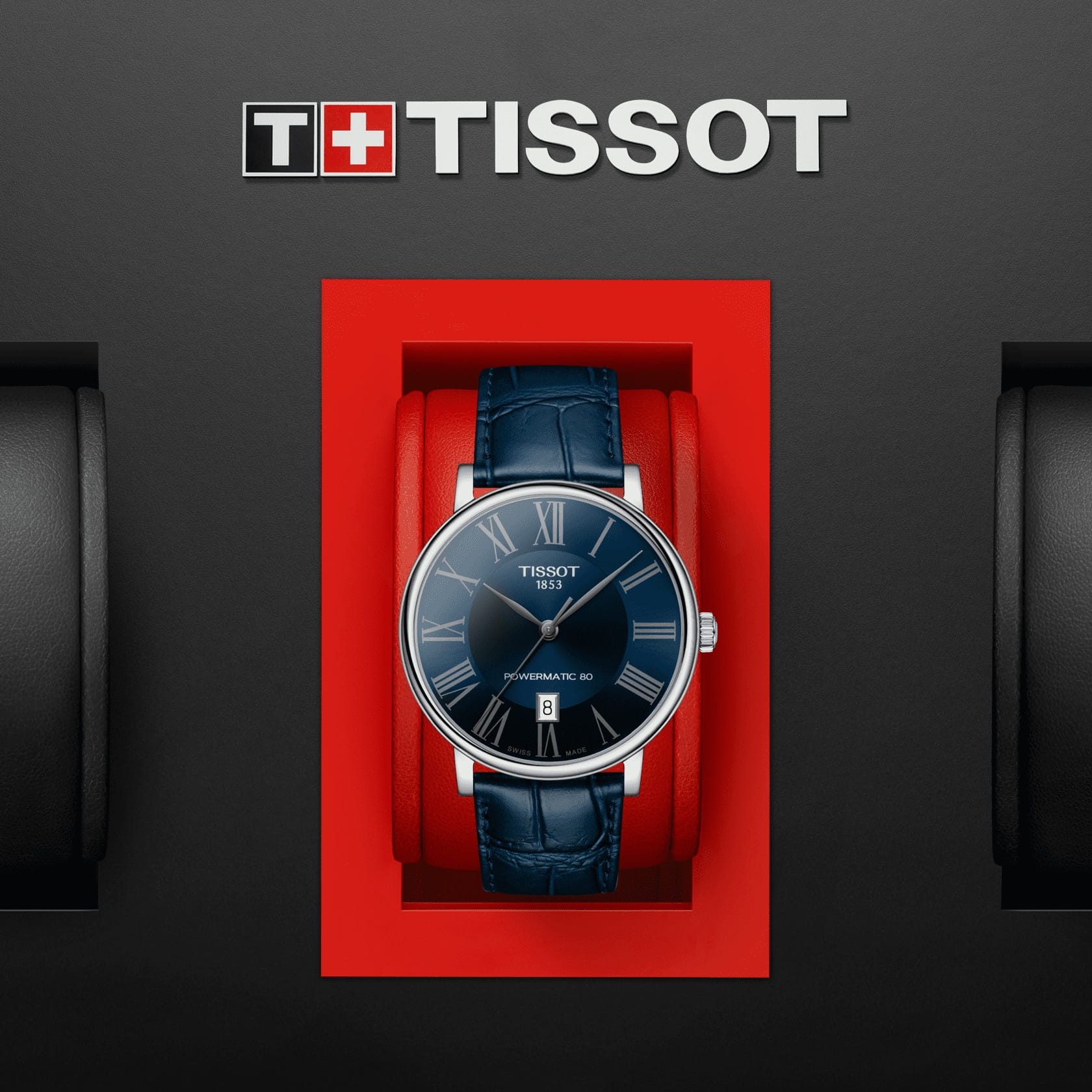 Tissot Tissot Carson Premium Powermatic 80 T122.407.16.043.00 мужские часы синий циферблат на запястье