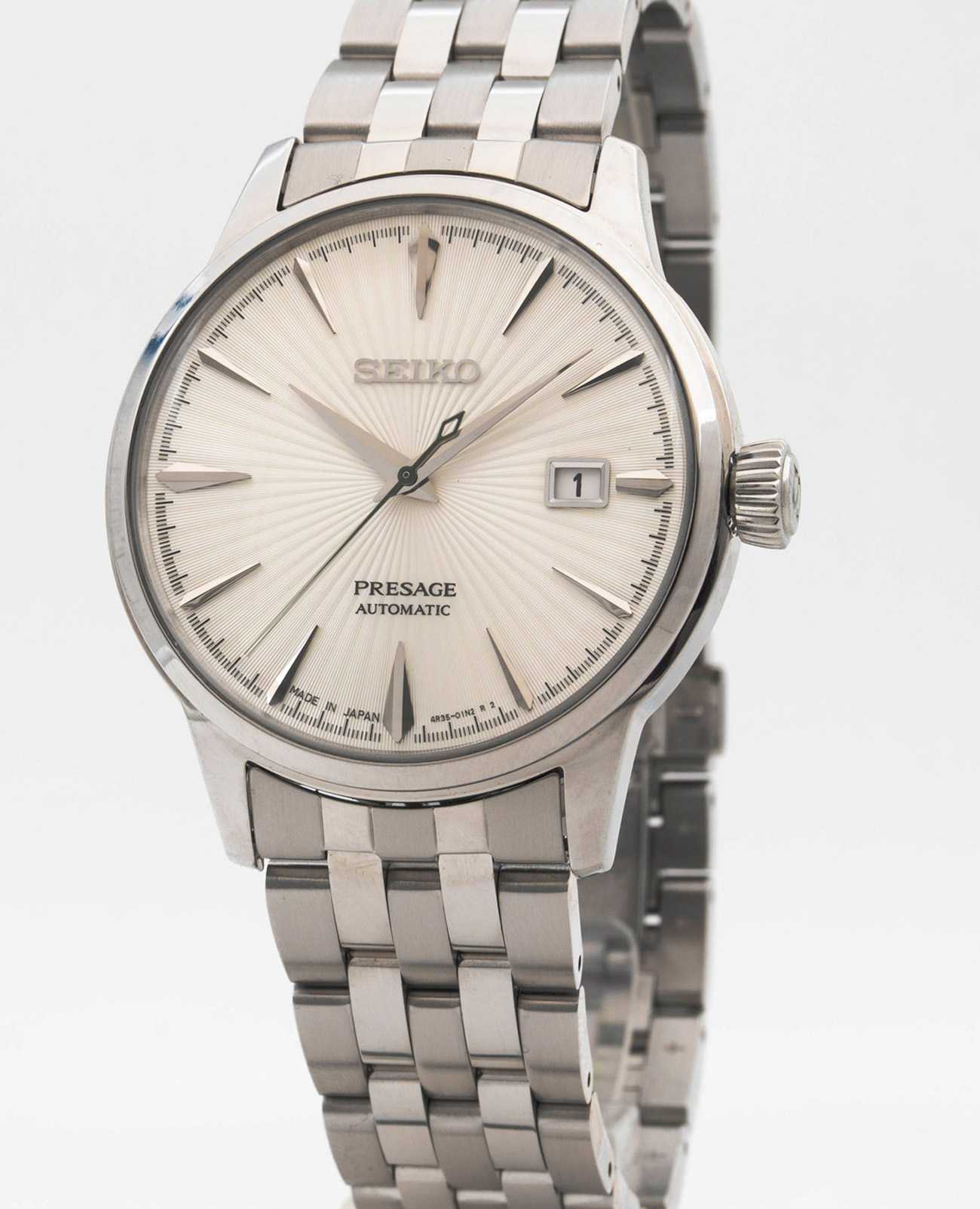 Seiko SRPG23J1 мужские часы застежка крупным планом